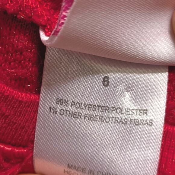 Nannette Kids Girls Red Fuzzy Sparkle Faux Fur Sweater Size 6 – Cozy & Festive - Picture 9 of 9